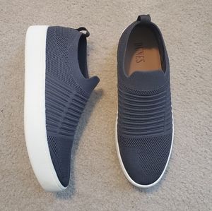 Dunes Gray Knit Slipon Sneakers